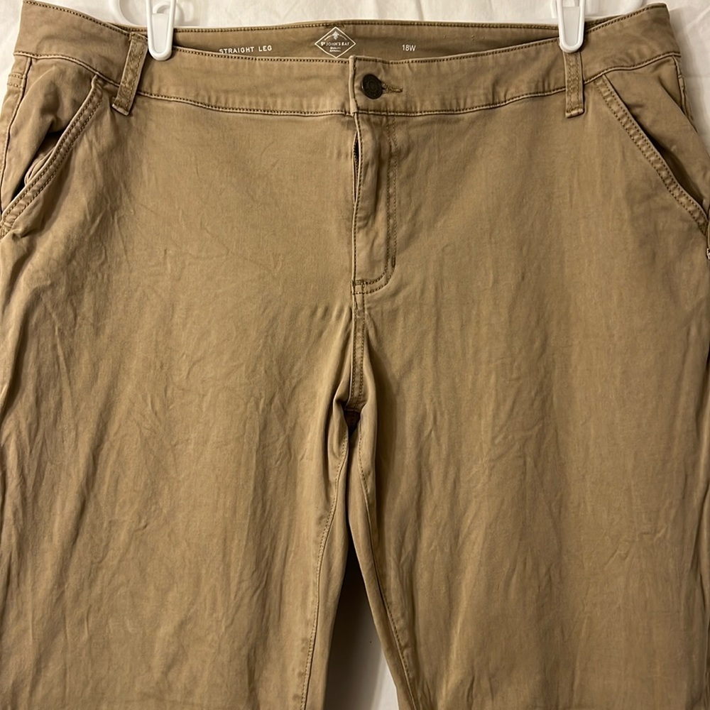 Khaki St.John’sBay Size 18W StraightLeg